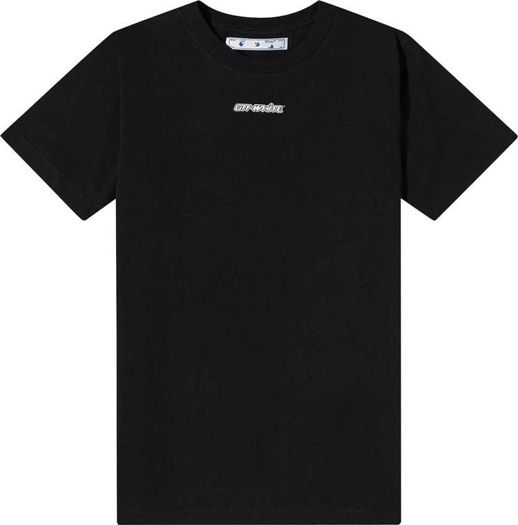 Футболка Off-White Marker Short-Sleeve Slim Tee 'Black/Blue', черный - фото