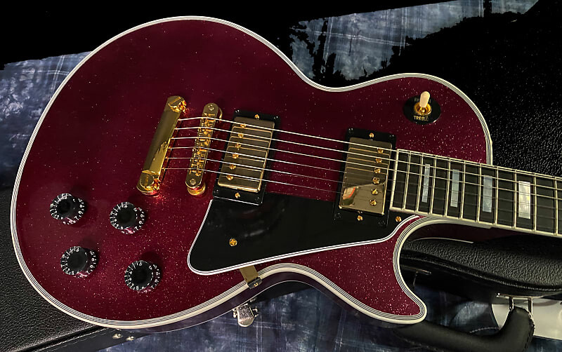 

НОВЫЙ 2022 Gibson Made 2 Measure Custom Shop Les Paul M2M Pink Sparkle у официального дилера 10,3 фунта РЕДКИЙ Special Order Custom Shop Les Paul Custom