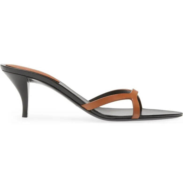 

Босоножки Saint Laurent Gippy Dream Kitten Heel Slide, коричневый/черный