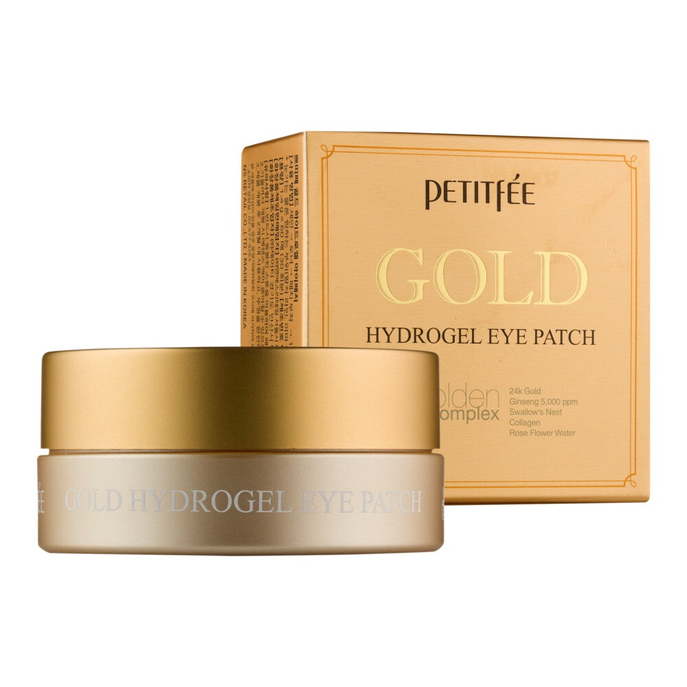 

Petitfee Gold Hydrogel Eye Patch увлажняющий и осветляющий гидрогель для глаз повязки на глаза с золотом 60 шт.