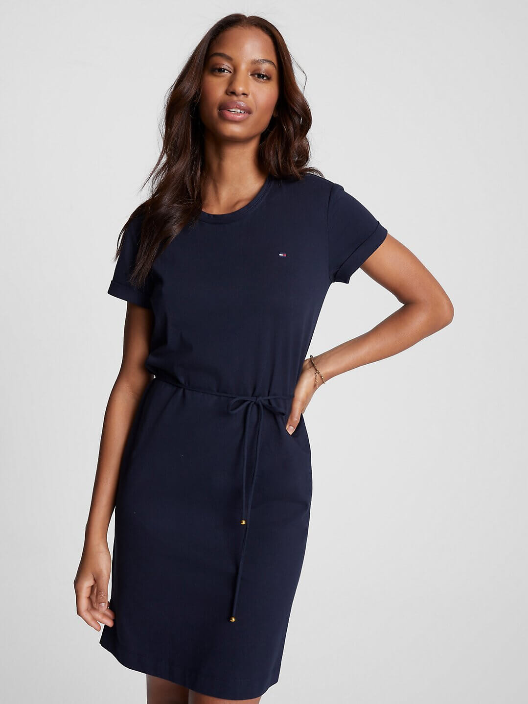 

Платье Tommy Hilfiger Belted T-Shirt, темно-синий