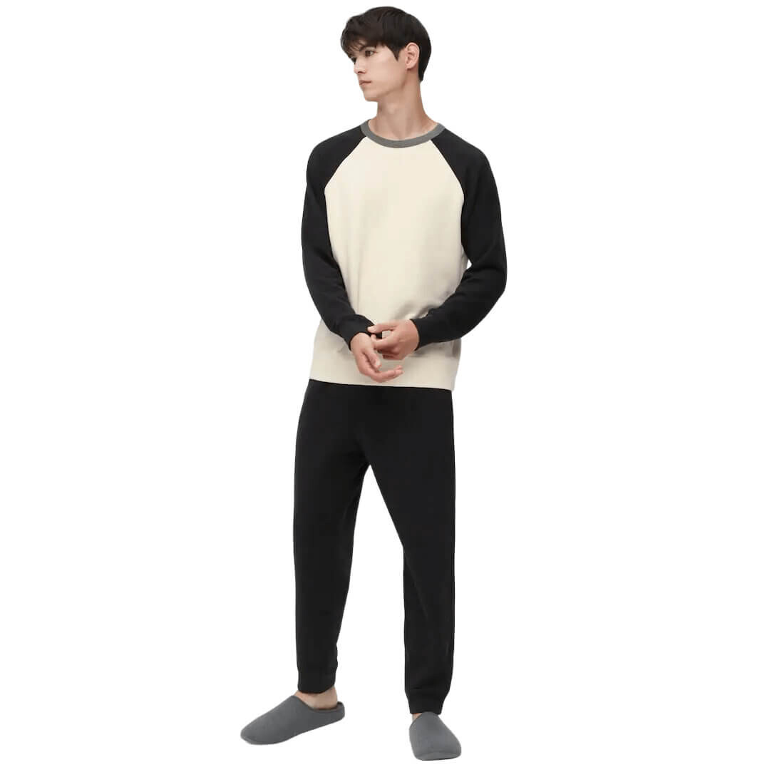 

Пижама Uniqlo Ultra Stretch Color Block, белый/черный