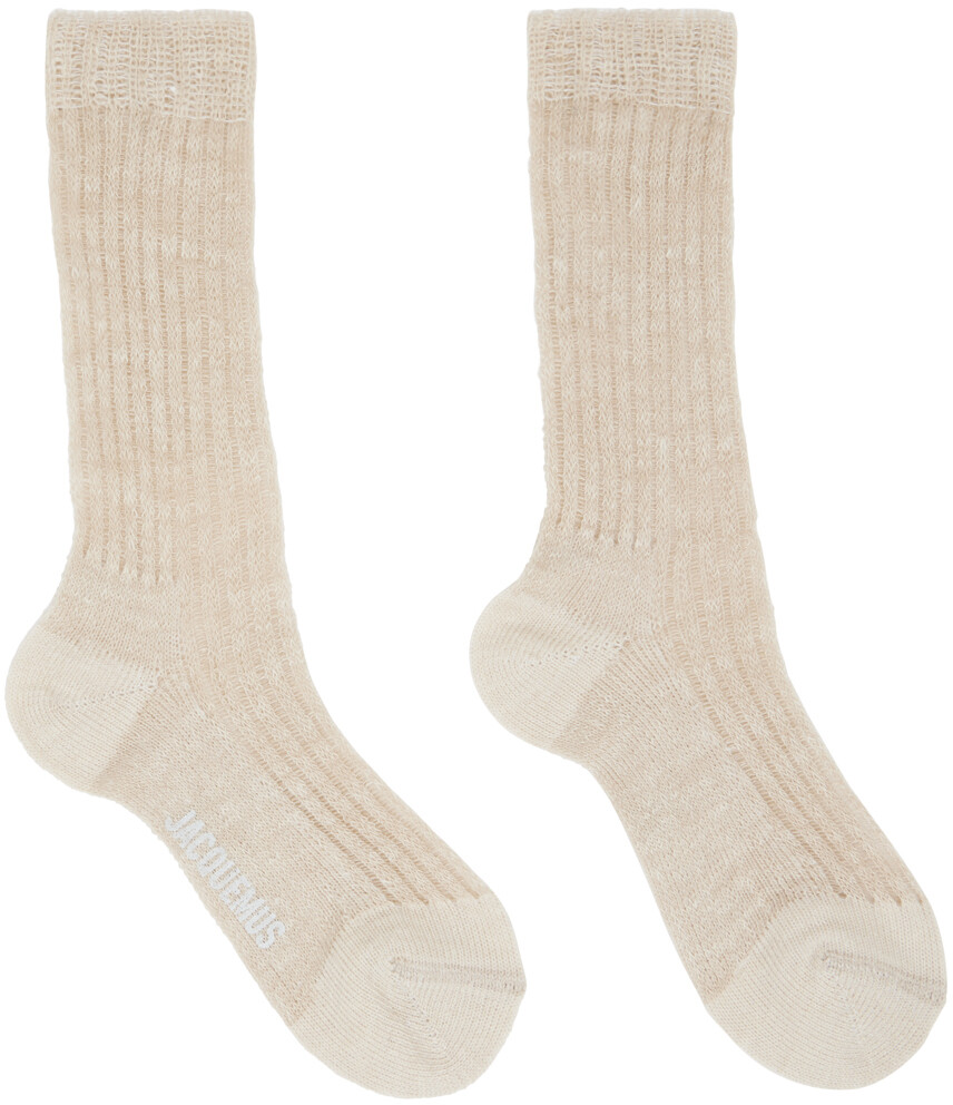 

Бежевые носки Le Raphia 'Les Chaussettes Duna' Jacquemus