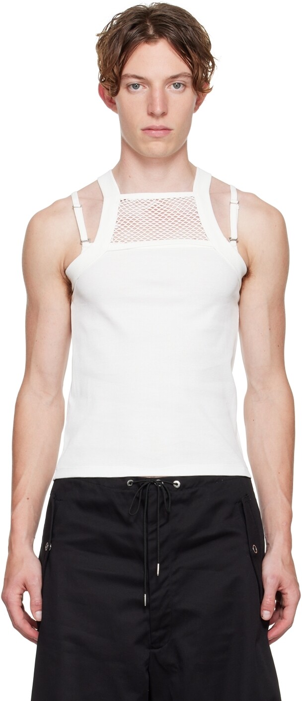 

Эксклюзивная белая майка SSENSE Dion Lee