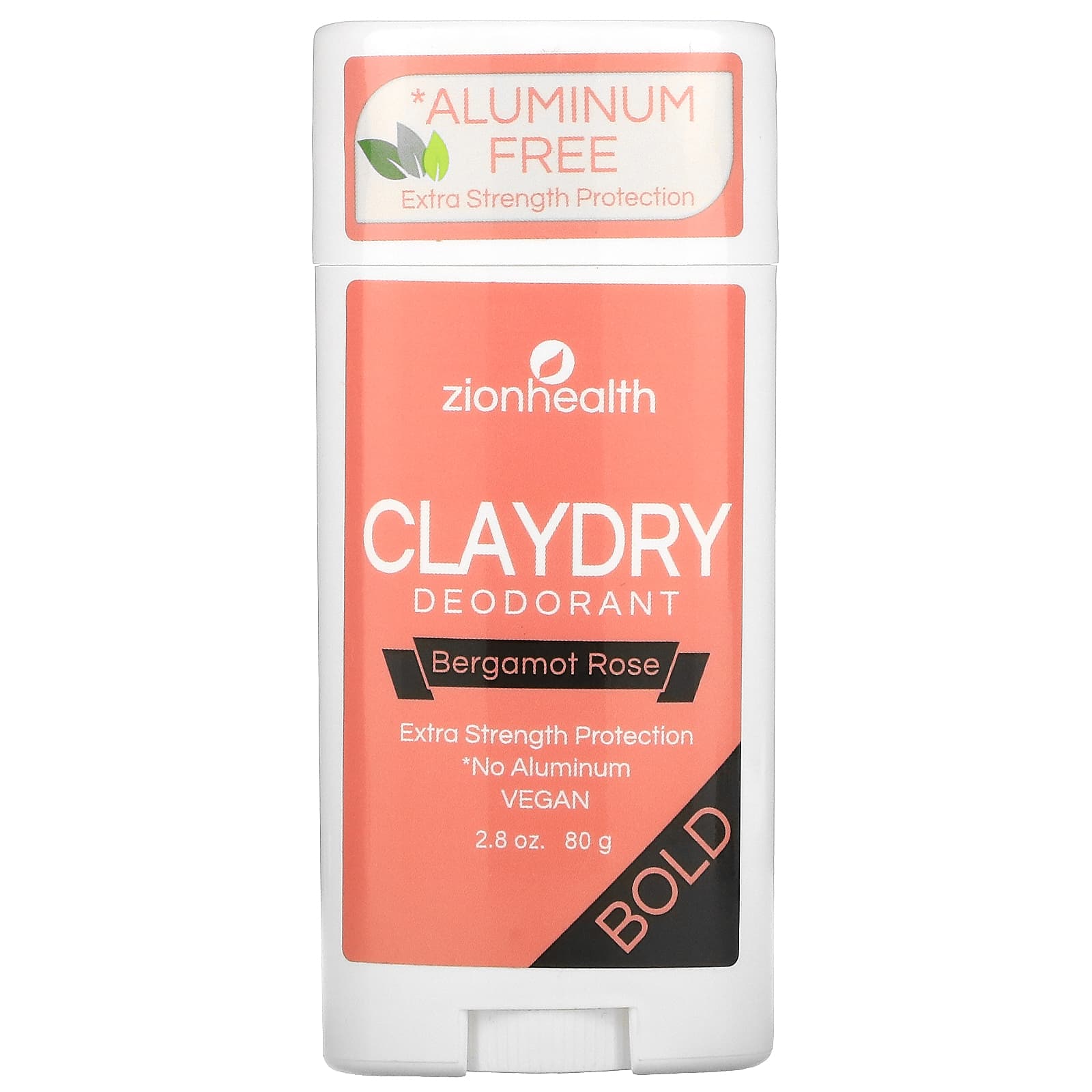 Дезодорант Zion Health ClayDry, роза с бергамотом, 80 г zion health claydry deodorant bold bergamot rose 2 8 oz 80 g