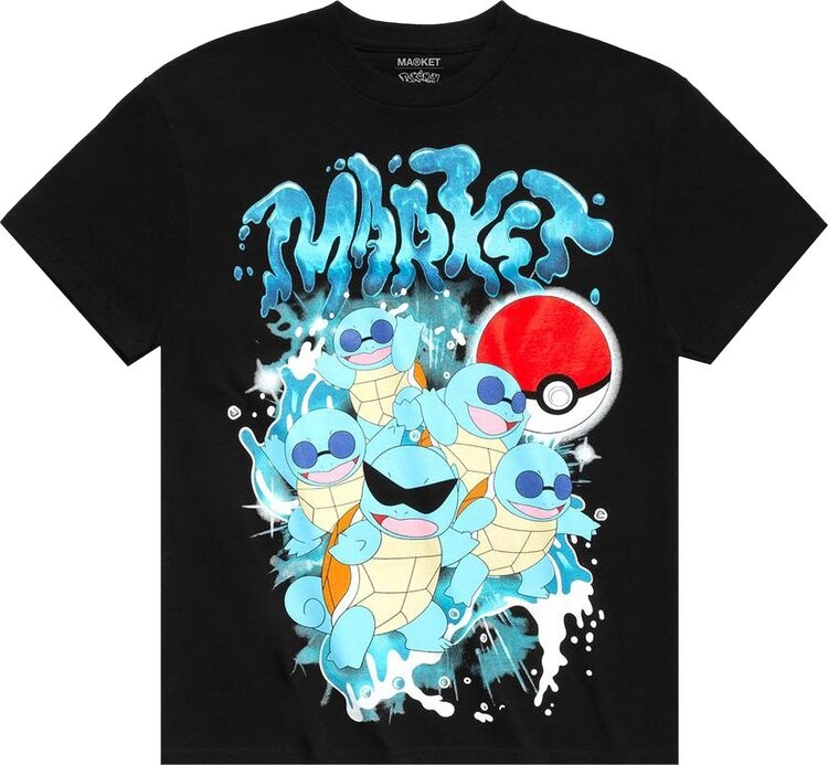 

Футболка Market x Pokémon Squirtle Squad T-Shirt 'Black', черный