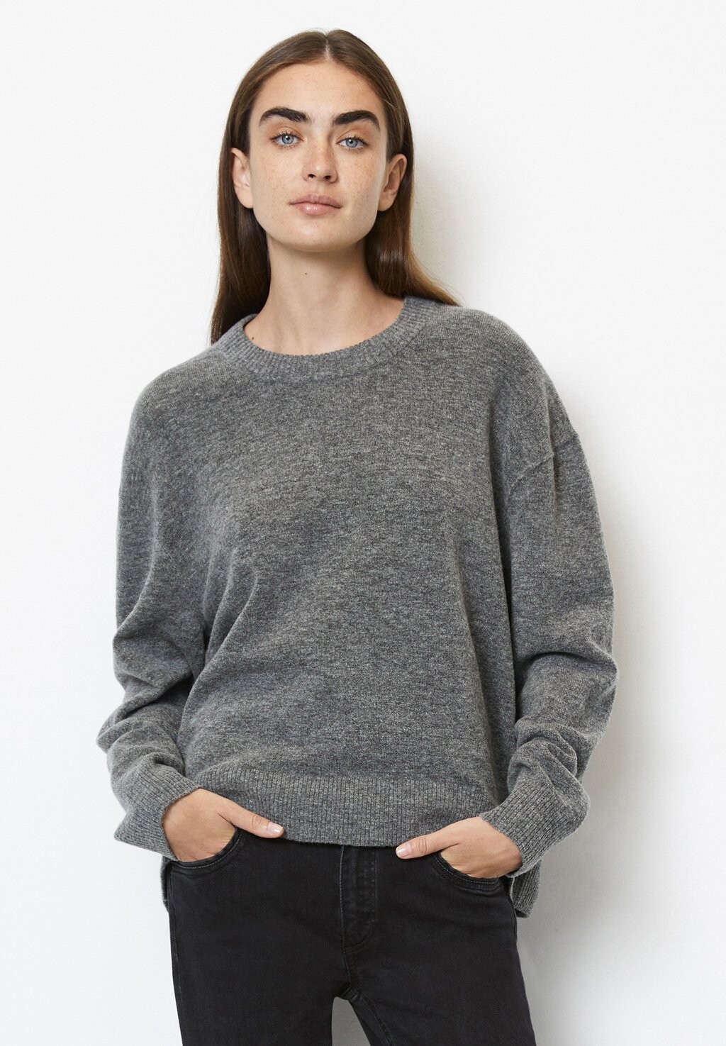 

Свитшот Marc O'Polo DENIM CUFF HEM, цвет dark shadow melange