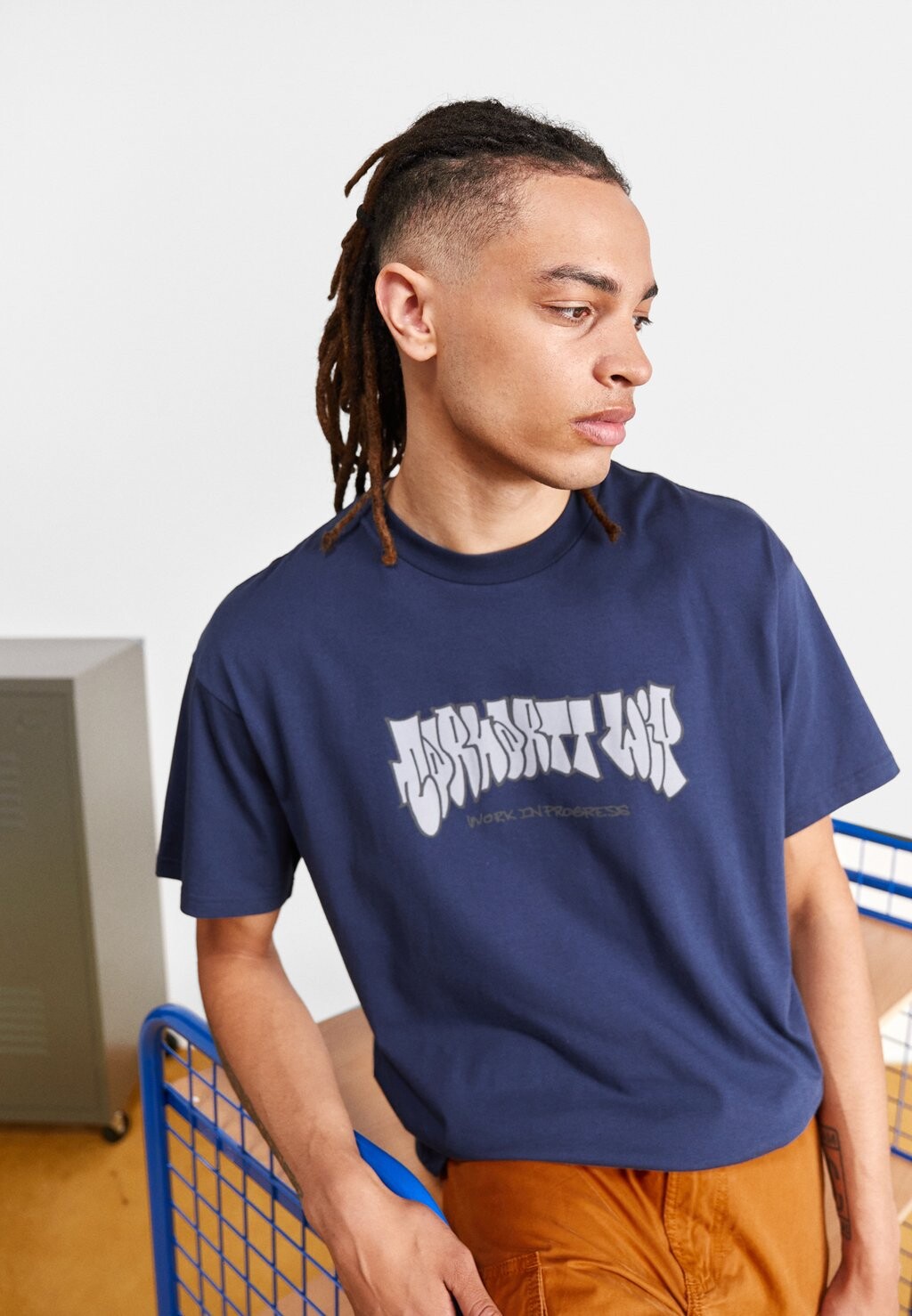 

Футболка с принтом Carhartt WIP, синий