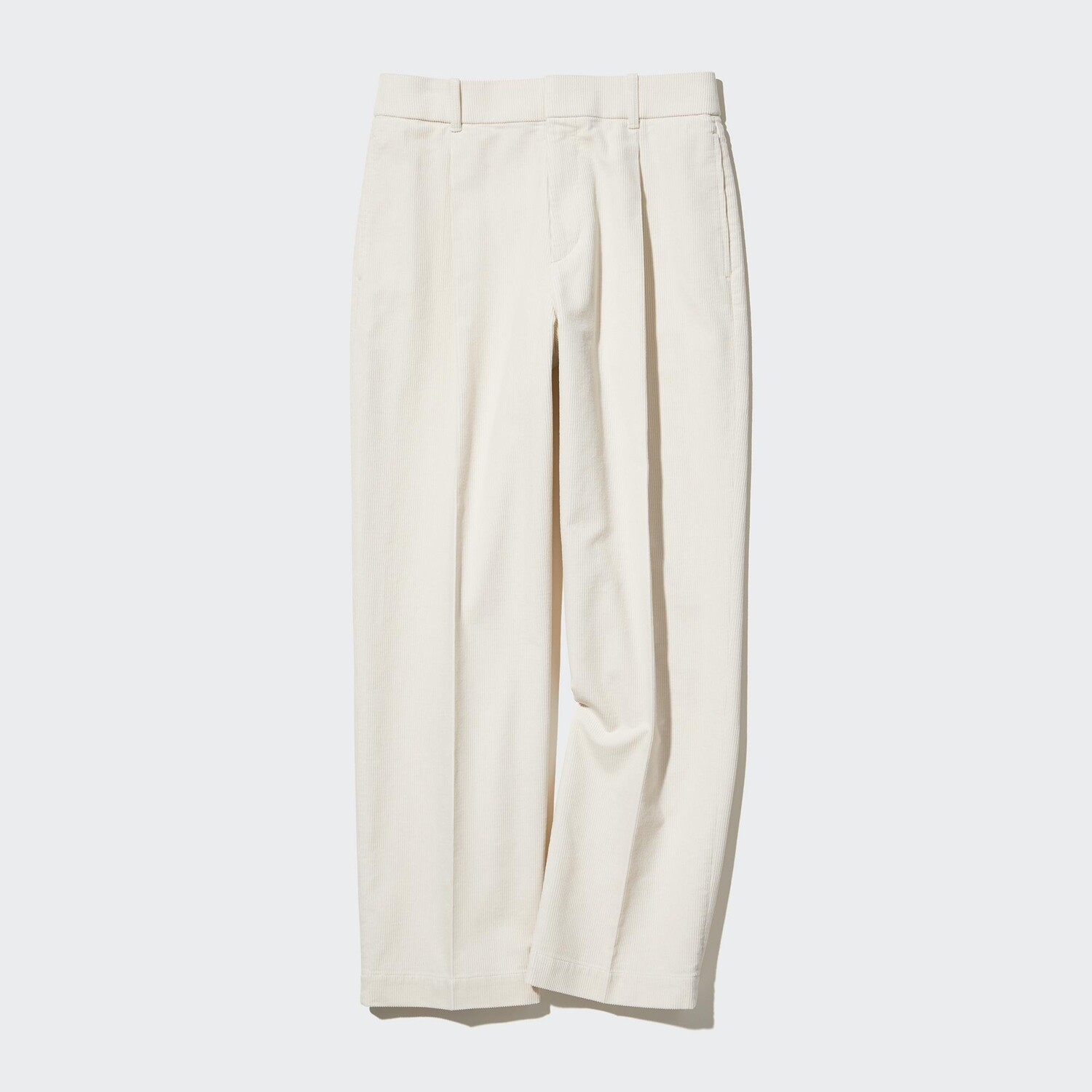 

Вельзовые брюки со склисами UNIQLO, молочный