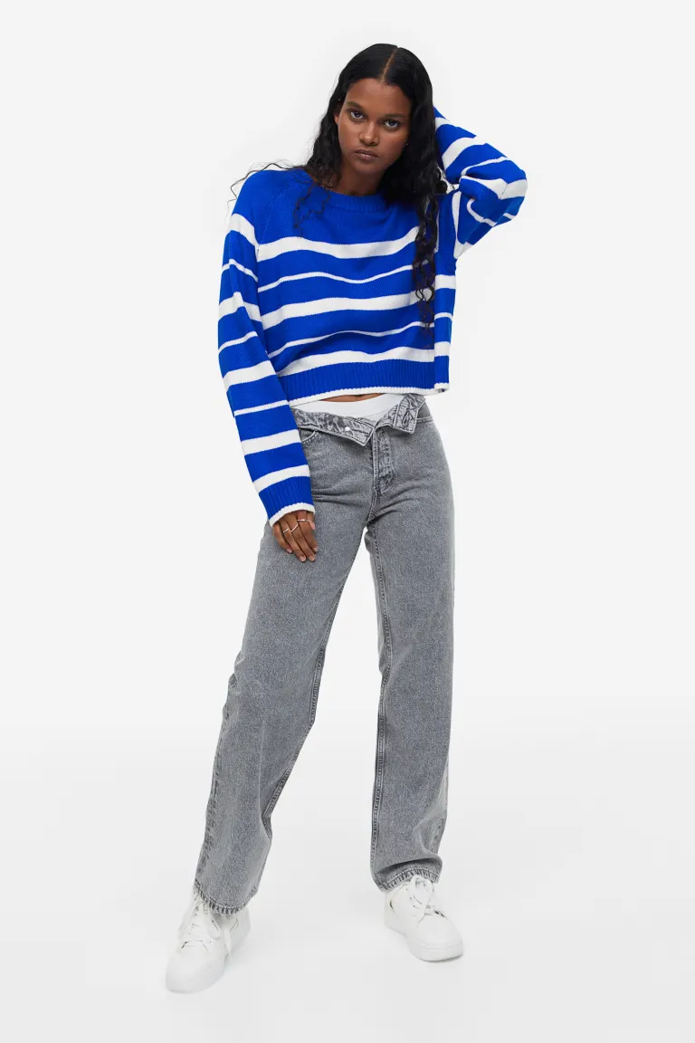 

Короткий свитер H&M, синий