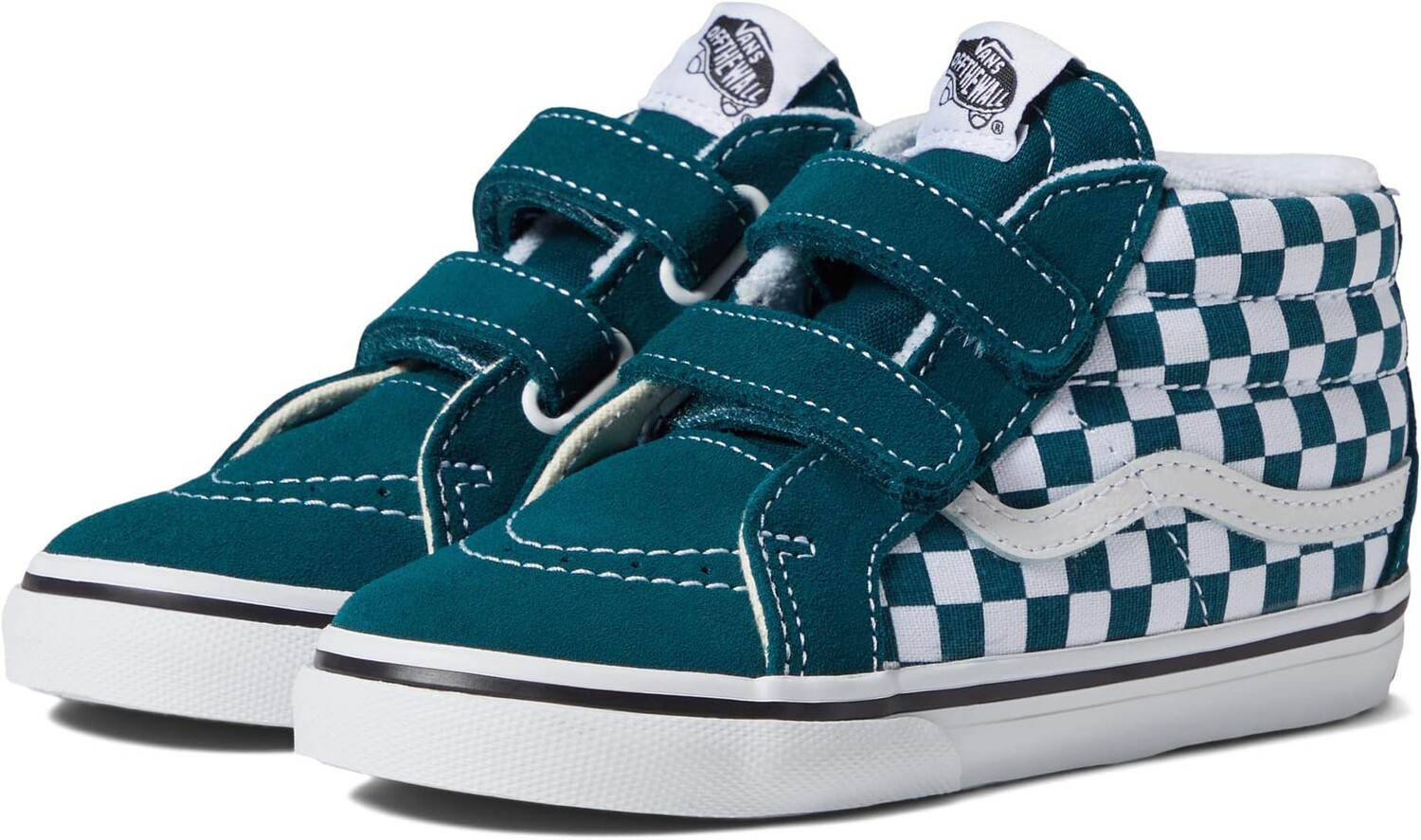 

Кроссовки Sk8-Mid Reissue V Vans, цвет Color Theory Checkerboard Deep Teal