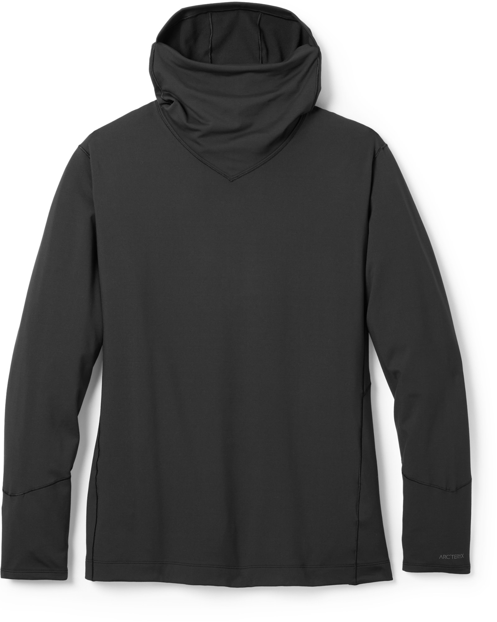 Легкий базовый слой с капюшоном Rho – женский Arc'teryx, черный худи alternative tie dyed lightweight grench terry cropped zipped hoodie