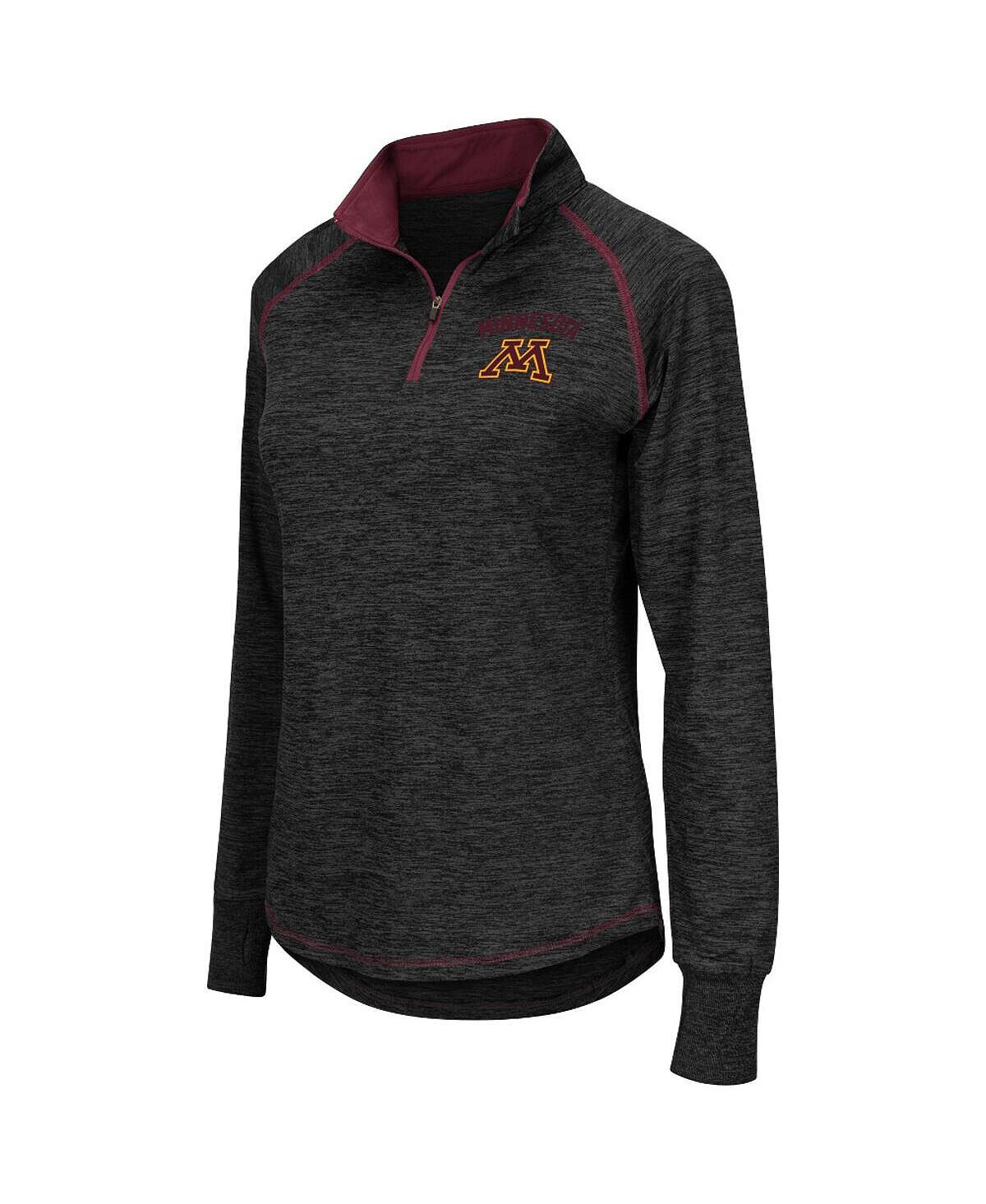 

Черная женская куртка Minnesota Golden Gophers Bikram с длинным рукавом и молнией 1/4 Colosseum, черный