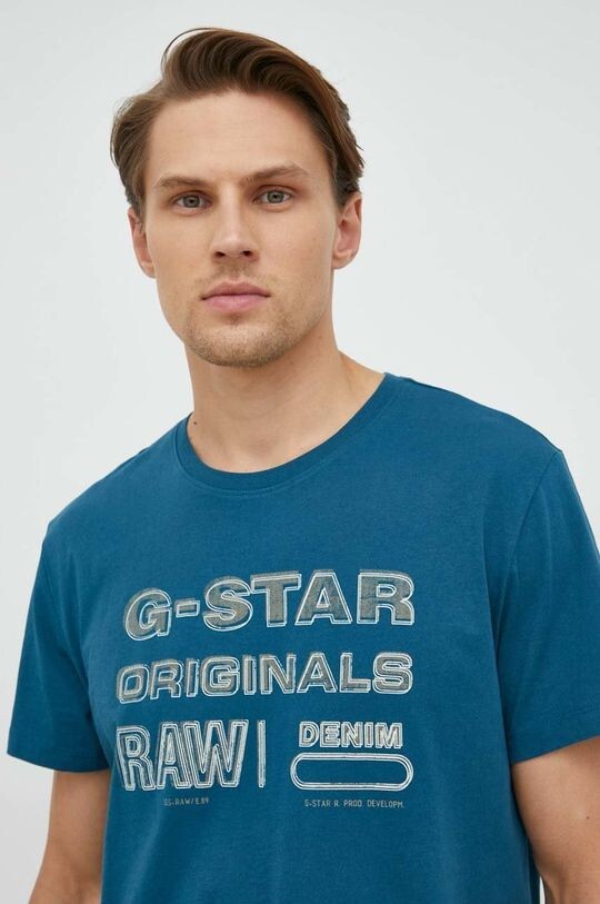 

Футболка G-Star из необработанного хлопка G-Star Raw, синий