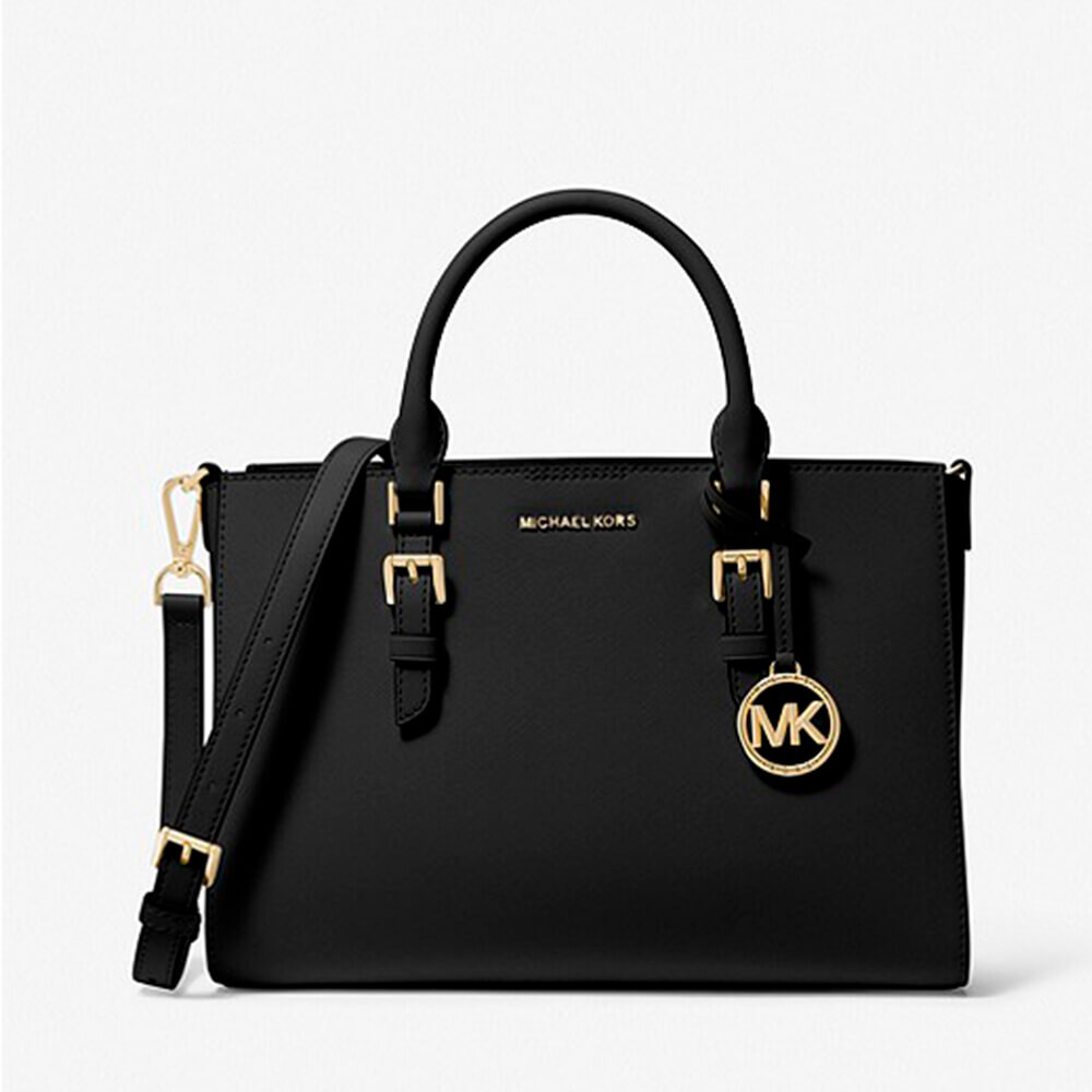

Сумка Michael Michael Kors Sally Medium 2-in-1 Saffiano Leather and Logo, черный