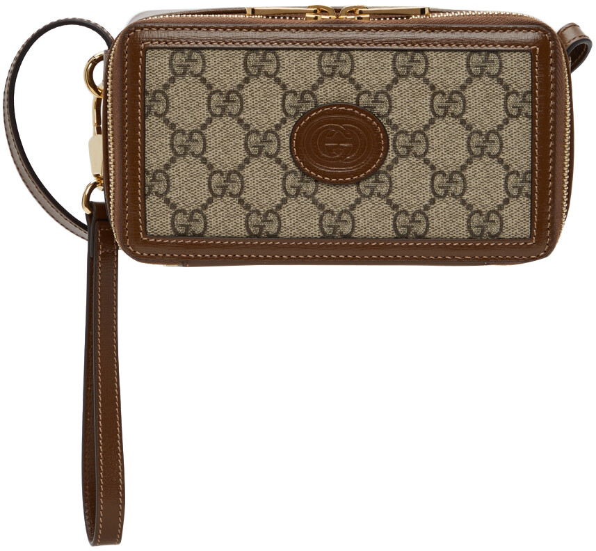 

Коричневая мини-сумка GG в стиле ретро Gucci