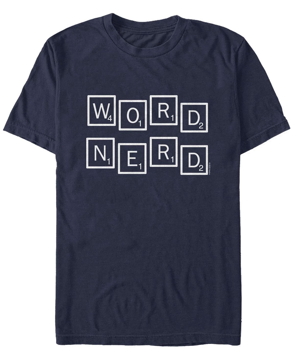 Мужская футболка word nerd с круглым вырезом и короткими рукавами Fifth Sun, синий official scrabble words
