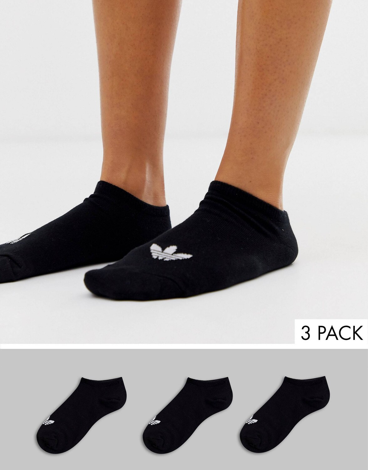 

Носки Adidas Originals Trefoil Trainer 3 Pack, черный