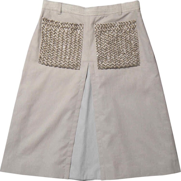 

Юбка Burberry Pleated Midi Skirt 'Dark Grey Melange', серый