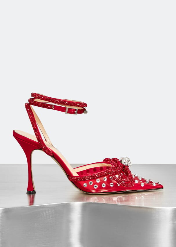 

Туфли MACH AND MACH x Level Shoes Double crystal bow pumps, красный
