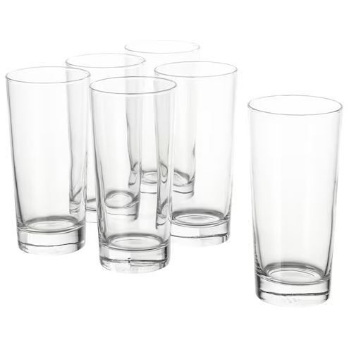 Набор стаканов 6 штук 400 мл Ikea, прозрачный цена и фото