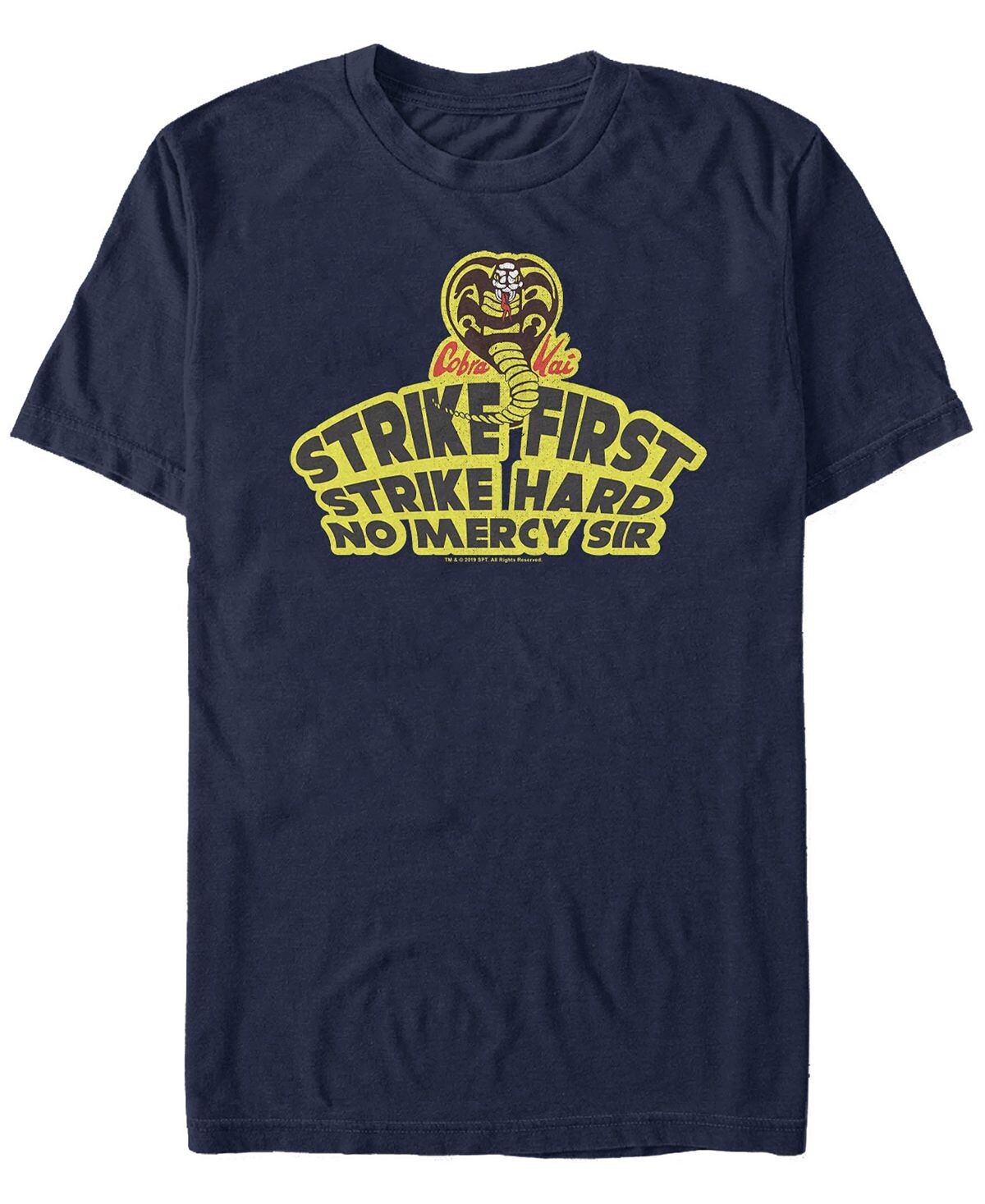 

Мужская футболка с коротким рукавом the karate kid strike first cobra kai sony Fifth Sun, черный