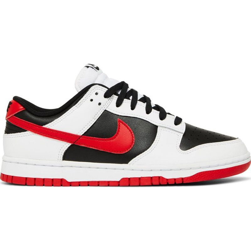 Кроссовки Nike Dunk Low, белый/черный/красный