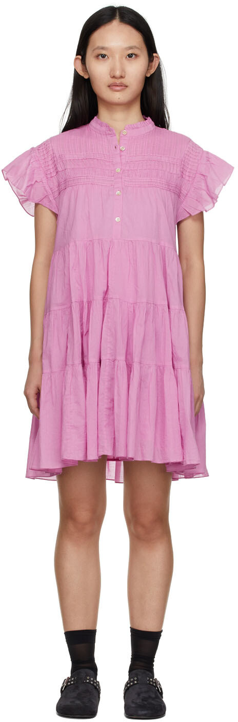 

Розовое хлопковое платье ланикайе Isabel Marant Etoile