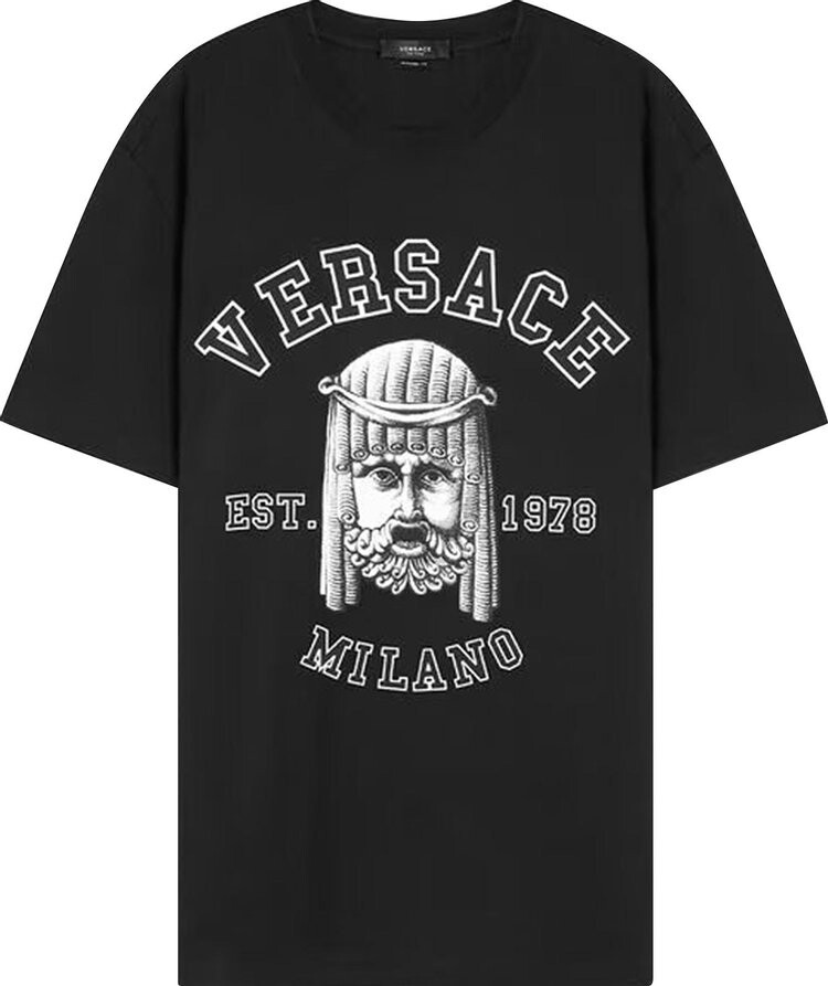 

Футболка Versace Logo Tee 'Black', черный