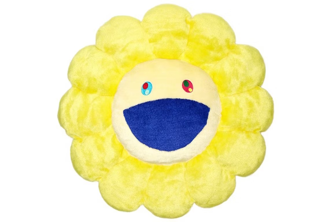 Мягкая плюшевая фигурка Takashi Murakami Flower, 30 см, желтый/синий плюшевая кукла в виде унитаза forskibidi плюшевая игрушка для детей мягкая игрушка детский подарок аниме игрушка косплей плюшевая фигурка