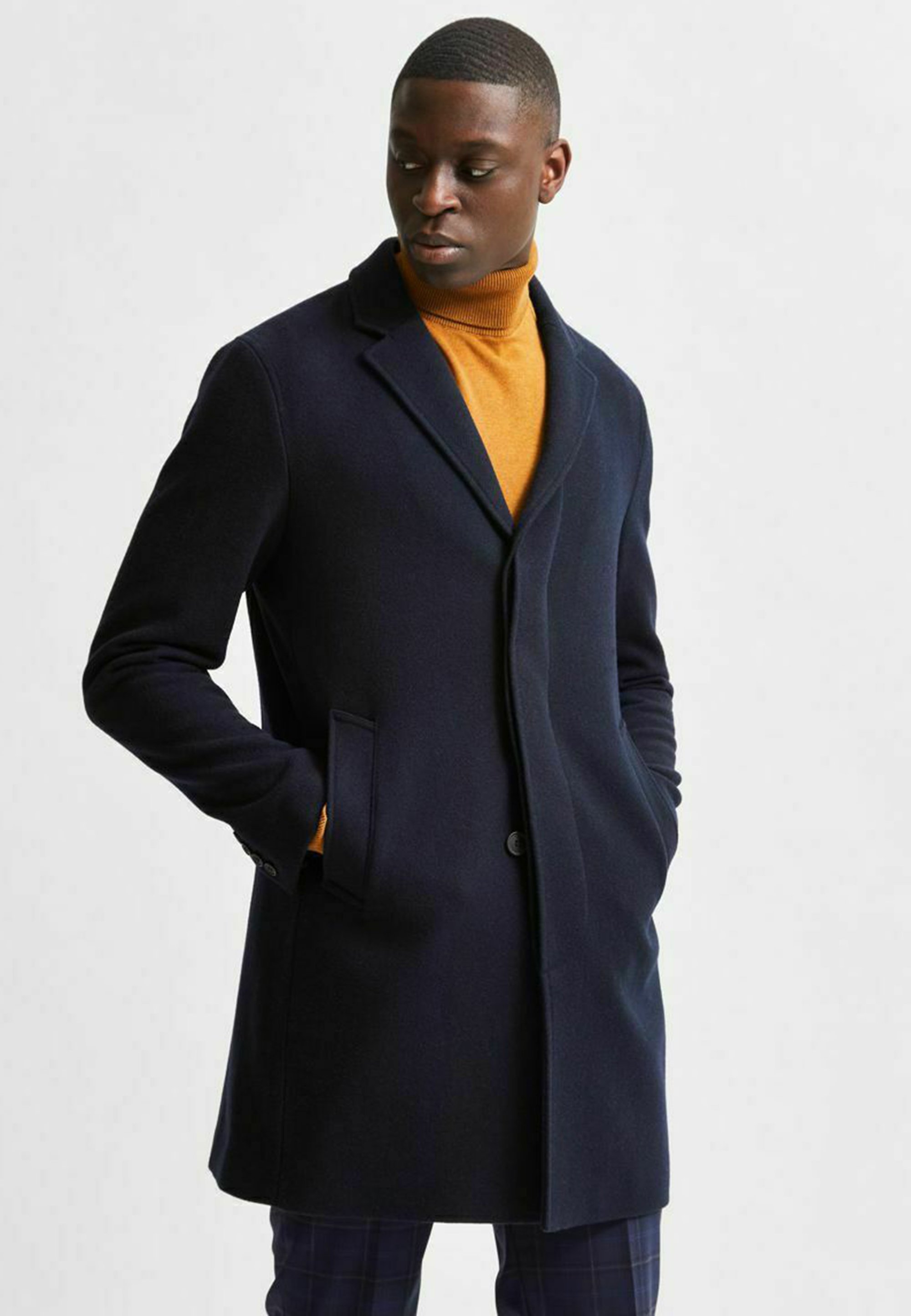 Пальто классическое Selected Homme, синий кроссовки selected homme slhevan trainer black