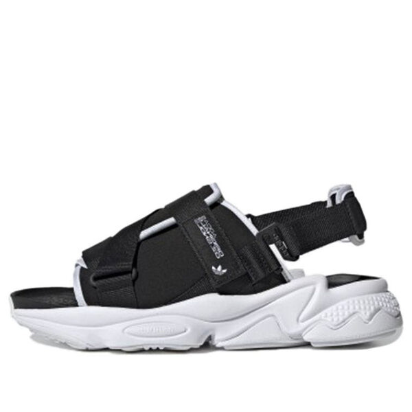 

adidas originals Ozweego Sandal Fashion Velcro Casual Unisex Black White Sandals 'Black White' GZ8410