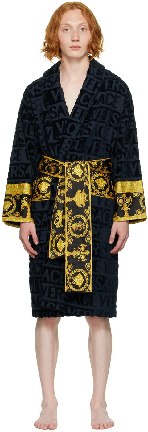 

Темно-синий халат I Heart Baroque Versace