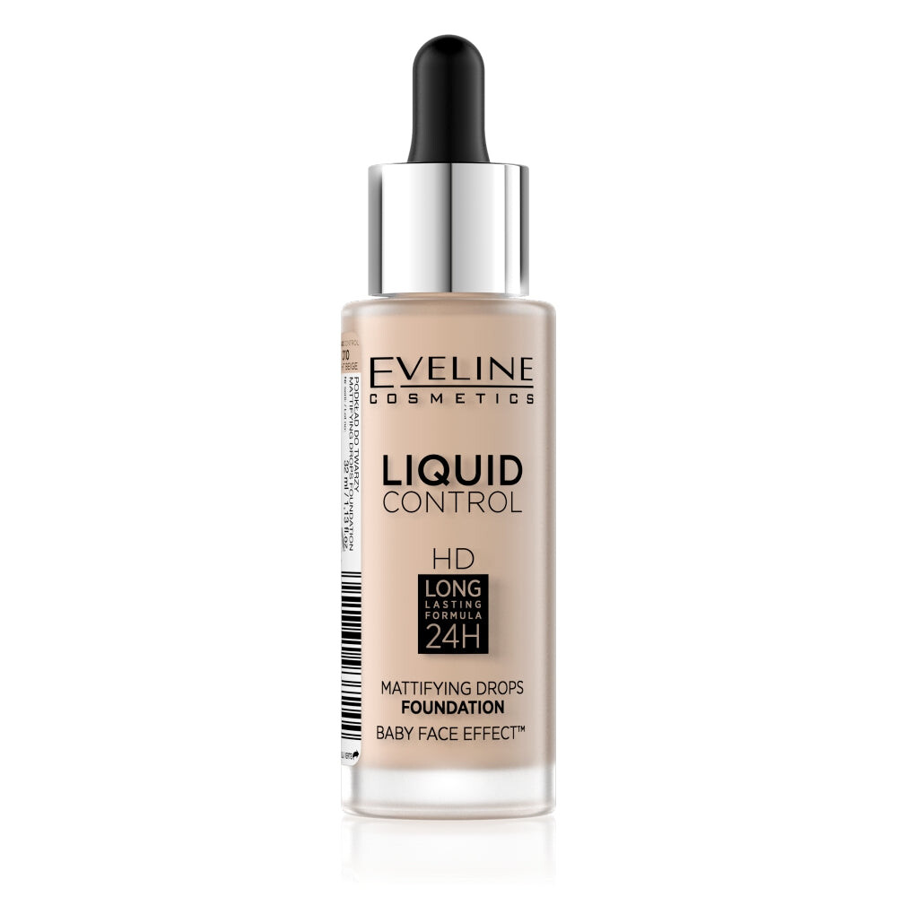 

Eveline Cosmetics Основа Liquid Control HD Long Lasting Formula 24H с дозатором 010 Светло-бежевый 32мл