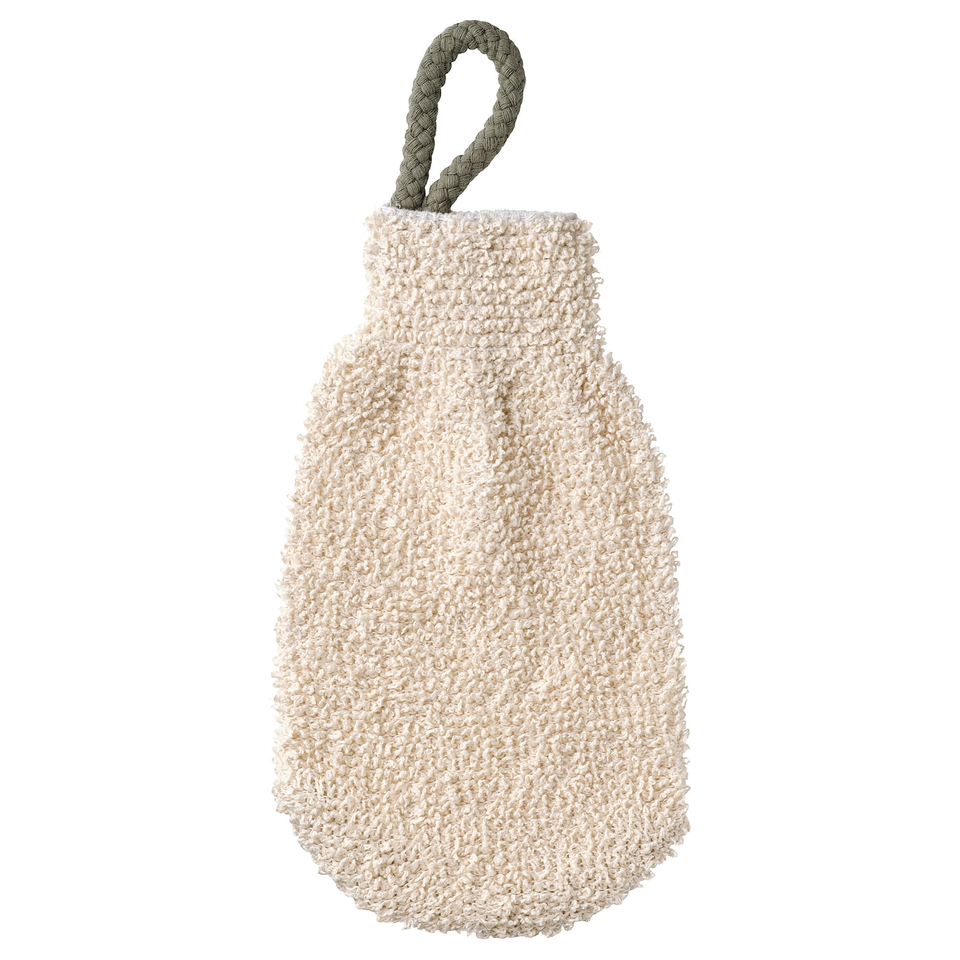 PRAKTPORTLAK Мочалка-рукавица, натуральный цвет IKEA губка варежка для мытья машины 22х15 см