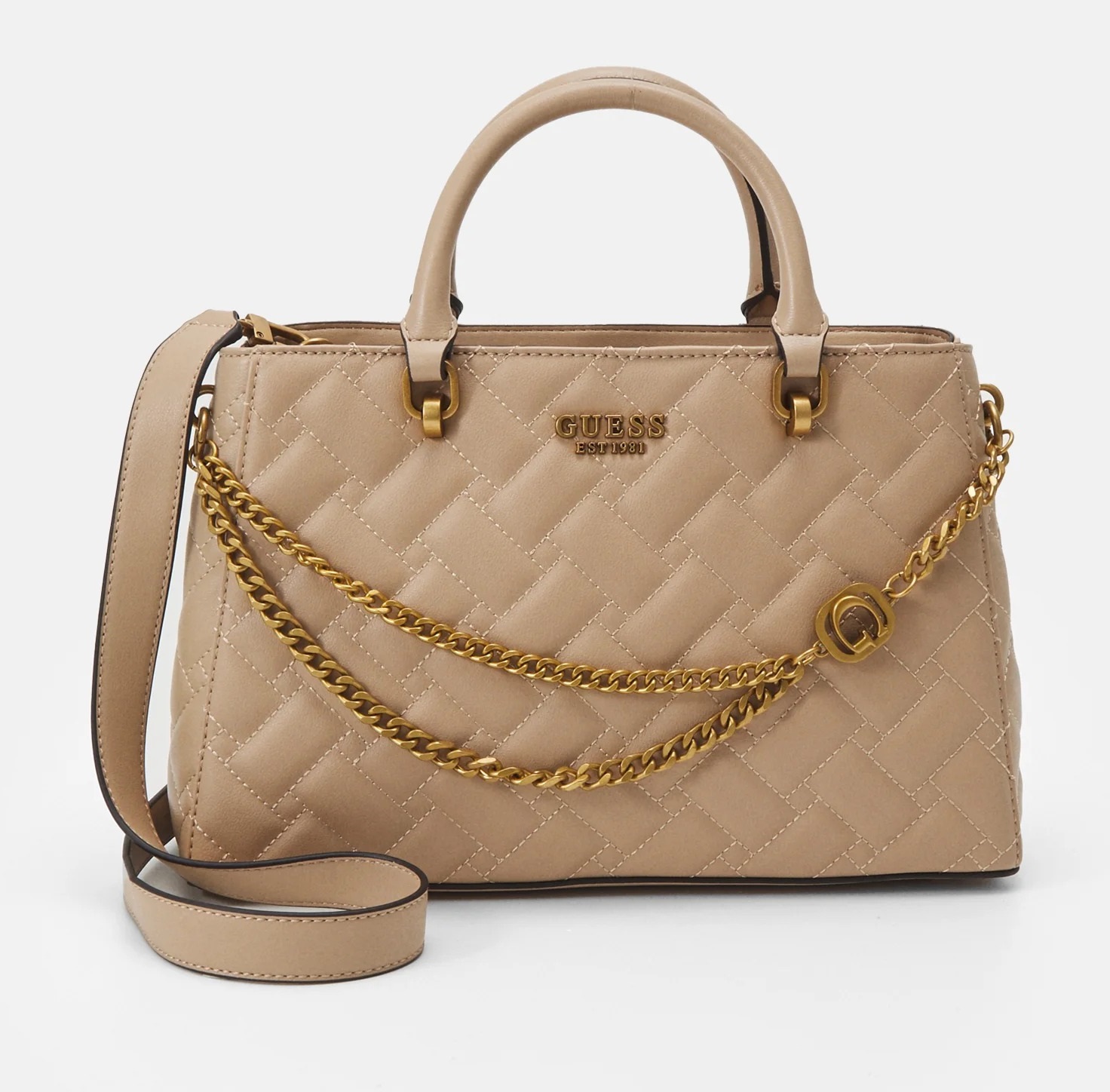 

Сумка-тоут Guess Gracelynn Girlfriend Satchel, бежевый