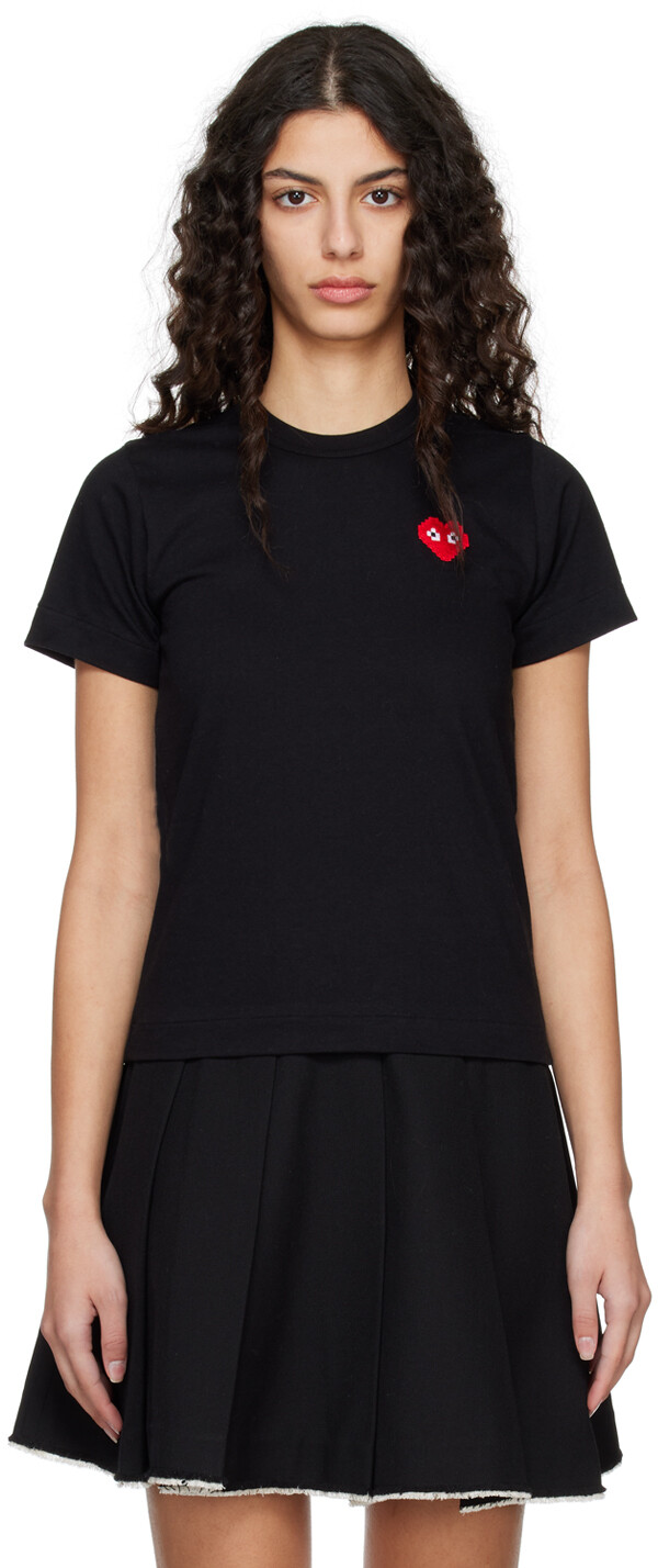 

Черная футболка Invader Edition Comme des Garçons Play, Черный