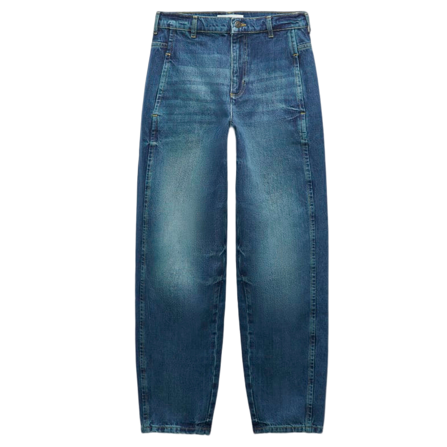 

Джинсы женские средней посадки Zara ZW The Balloon, синий