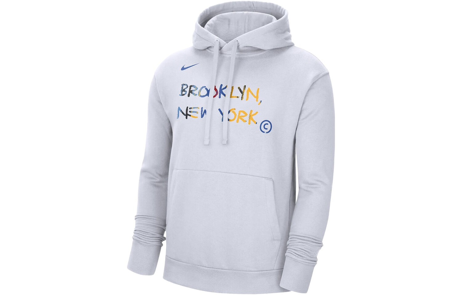 

Толстовка с капюшоном из флиса NBA Brooklyn Nets City Edition Nike, белый