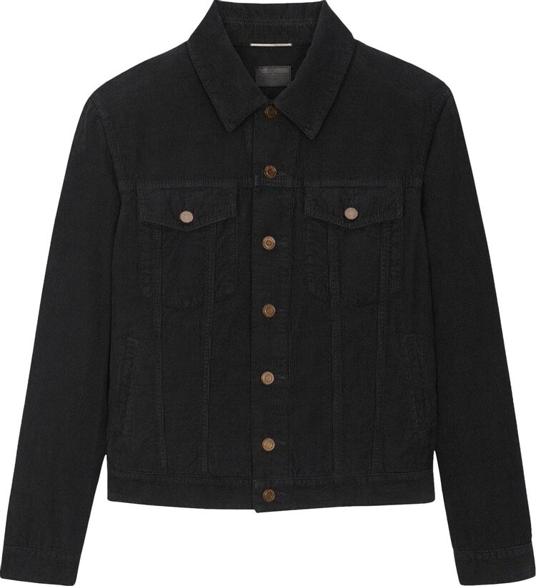 

Куртка Saint Laurent Classic Jacket 'Bright Black Stonewash', черный