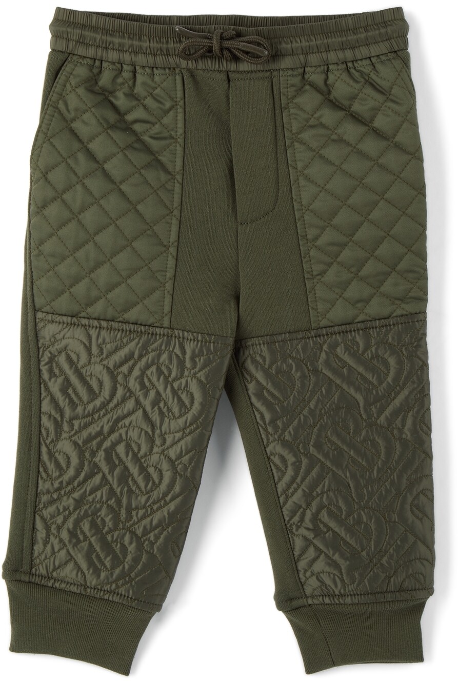 

Детские стеганые брюки Timothie Lounge цвета хаки Burberry