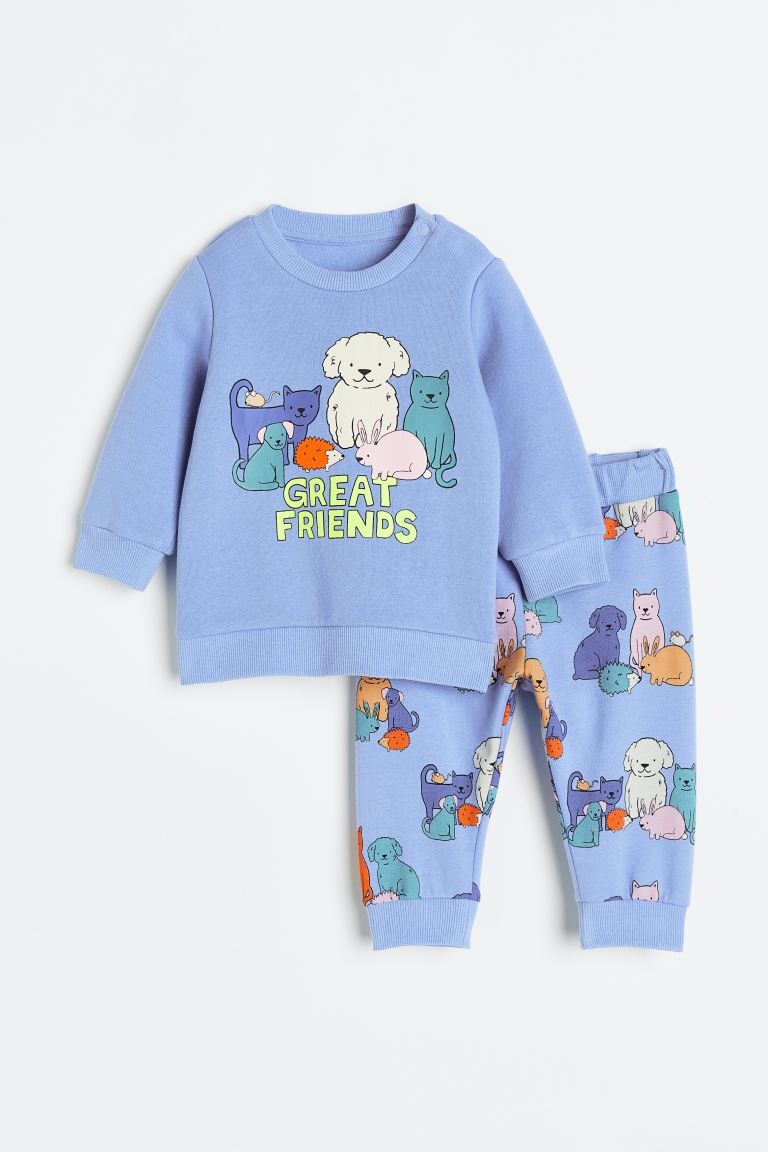 

Комплект из 2 предметов из хлопка H&M, синий/великие друзья