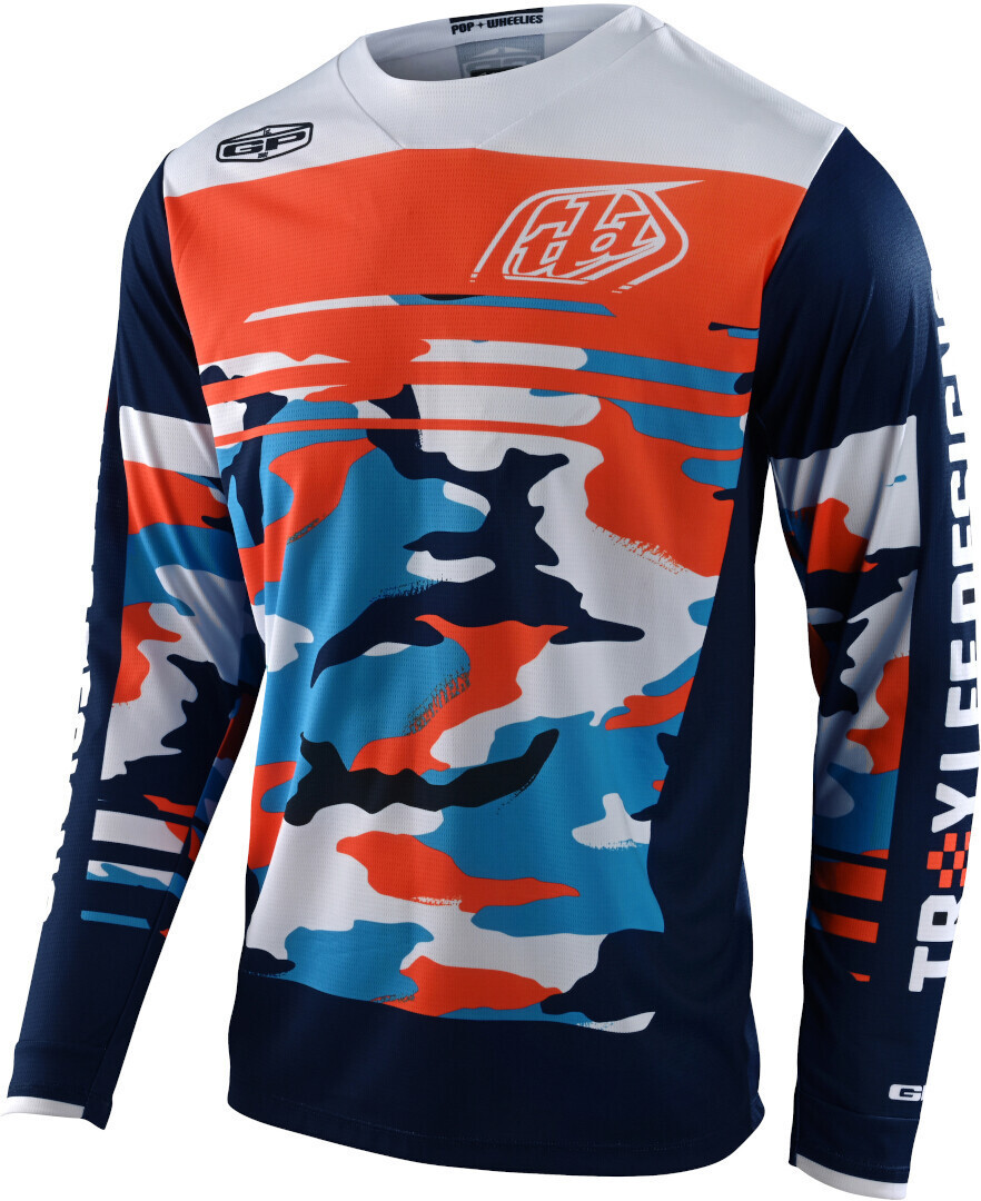 

Джерси Troy Lee Designs GP Formula Camo Мотокросс, сине-оранжевые, Красный