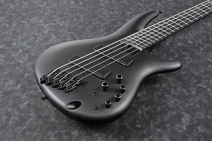 

Ibanez SRMS625EXBKF - SR Iron Label - 5-струнная мультимасштабная электрическая бас-гитара - черный плоский