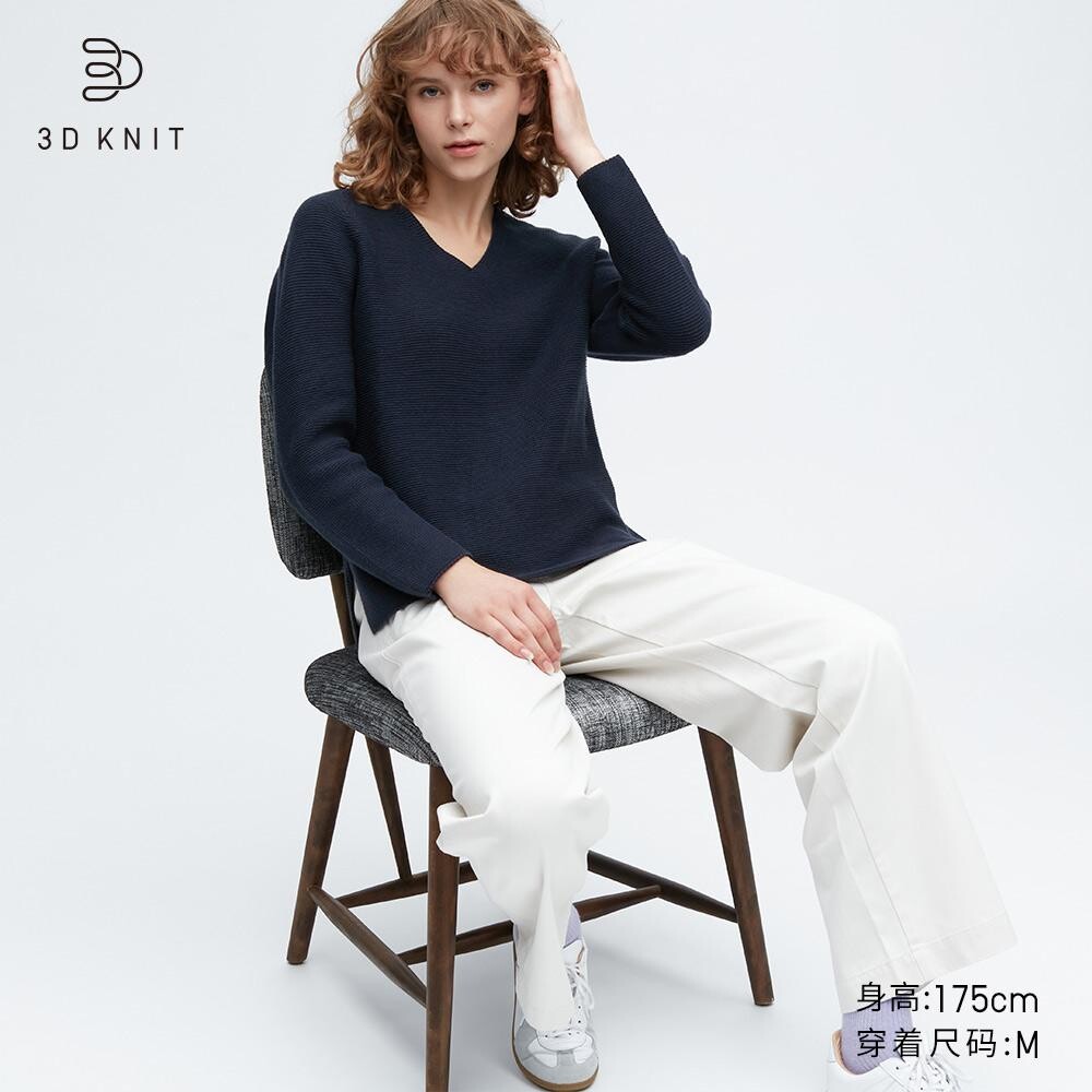 

Свитер хлопковый Uniqlo, синий
