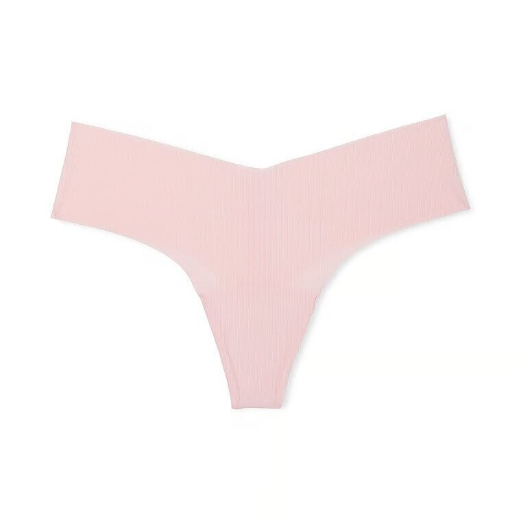 

Трусы-стринги Victoria's Secret No-Show Ribbed, светло-розовый