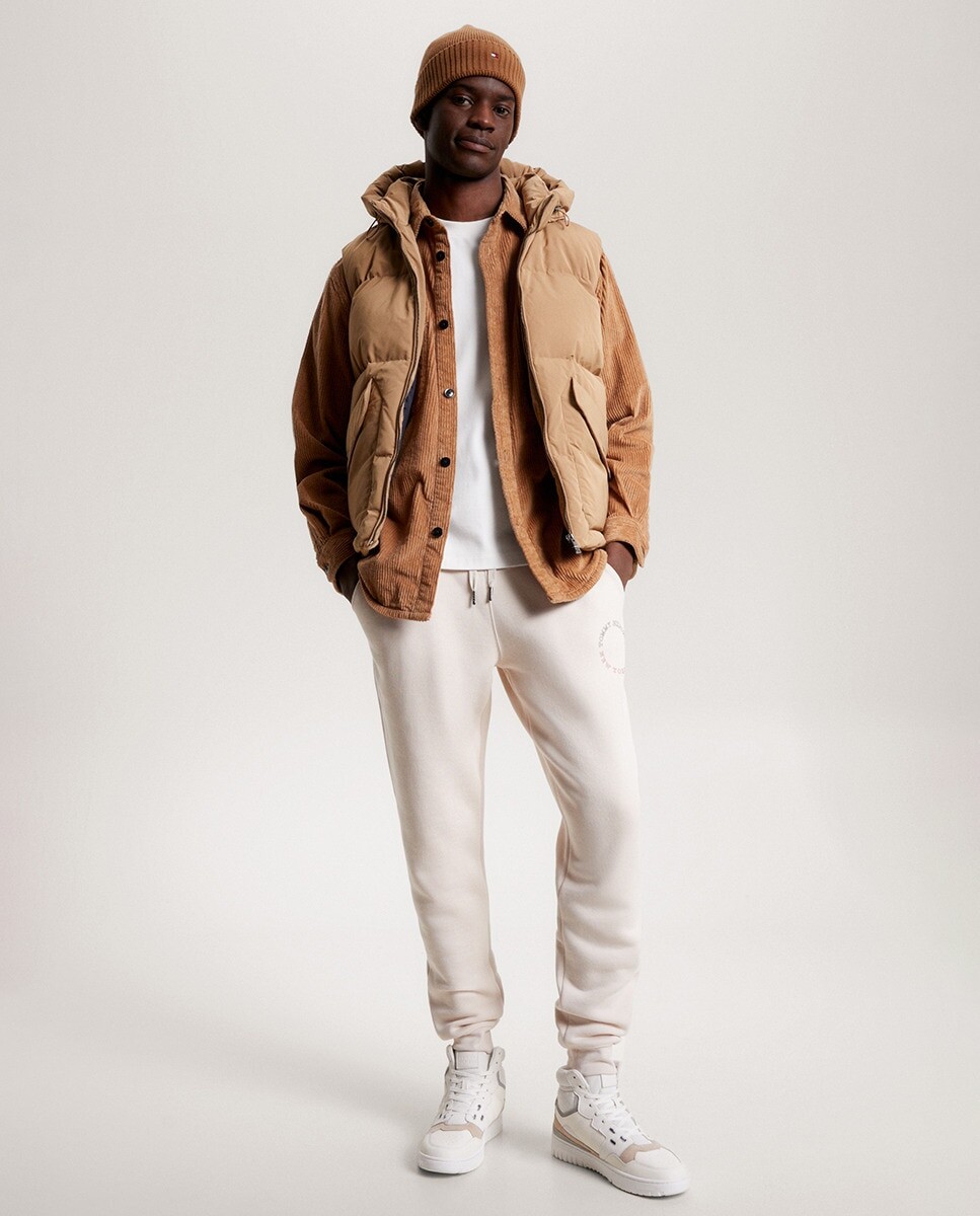 

Мужские хлопковые спортивные штаны Tommy Hilfiger, кремовый