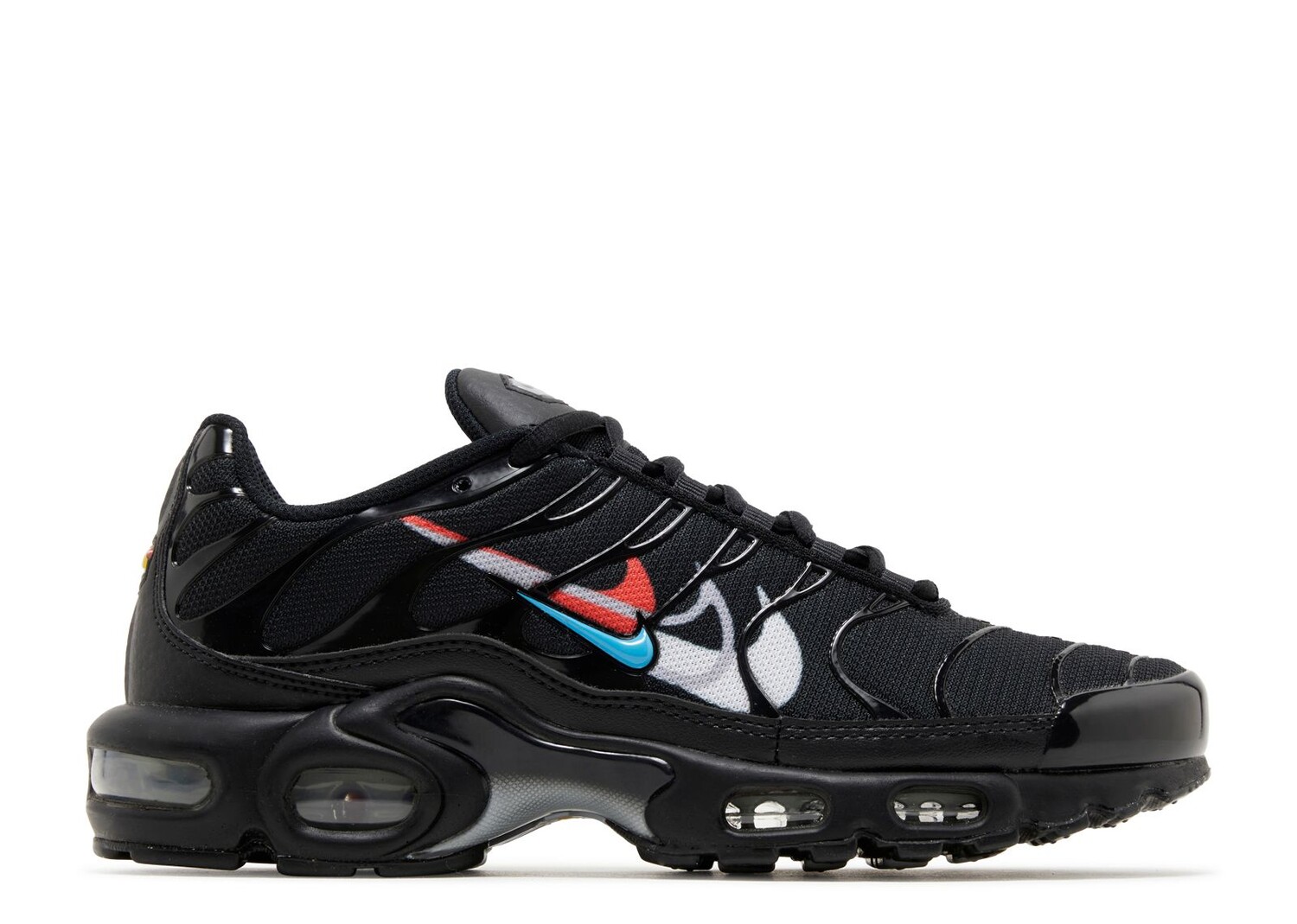 

Кроссовки Nike Air Max Plus 'Multi Swoosh - Black Bright Crimson', черный