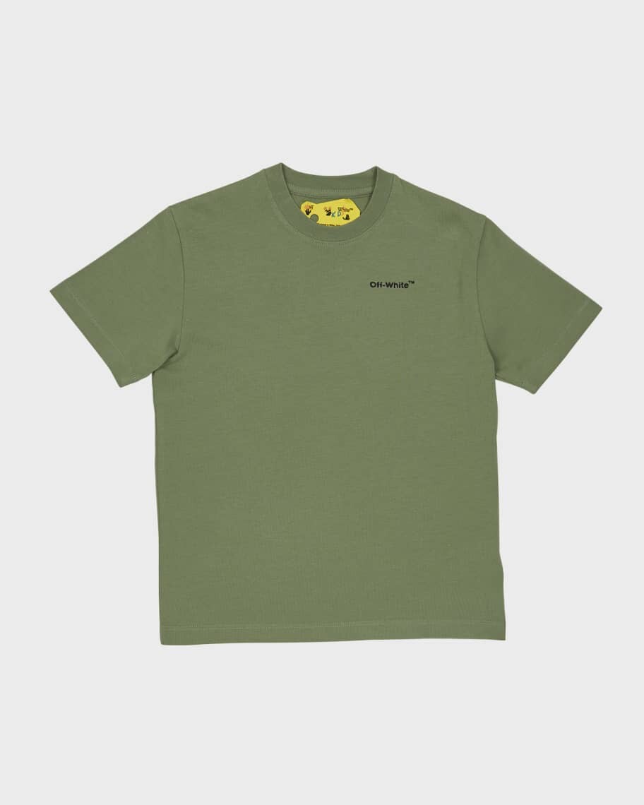 

Футболка со стрелкой и рисунком грибов для мальчиков, размеры 4–12 Off-White