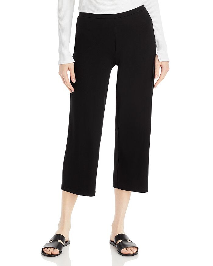 

Прямые укороченные брюки Eileen Fisher, Черный